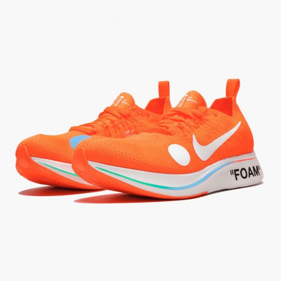 Nike Zoom Fly Mercurial Off White Total Orange AO2115 800 Mens Sports Shoes