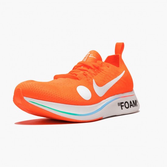 Nike Zoom Fly Mercurial Off White Total Orange AO2115 800 Mens Sports Shoes