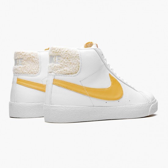 Nike SB Zoom Blazer Mid White Celestial Gold CJ6983 102 Women And Men Sports Shoes