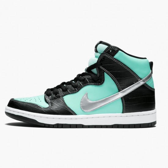 Nike Dunk SB High Diamond Supply Co Tiffany 653599 400 Women And Men Sports Shoes