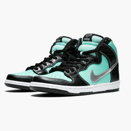 Nike Dunk SB High Diamond Supply Co Tiffany 653599 400 Women And Men Sports Shoes