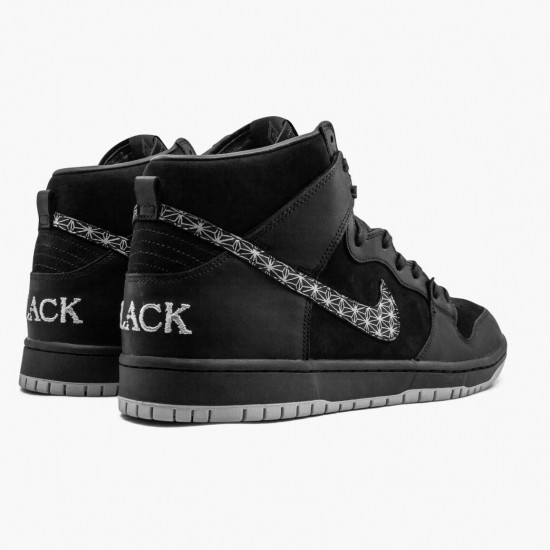 Nike SB Dunk High Black Bar AH9613 002 Women And Men Sports Shoes