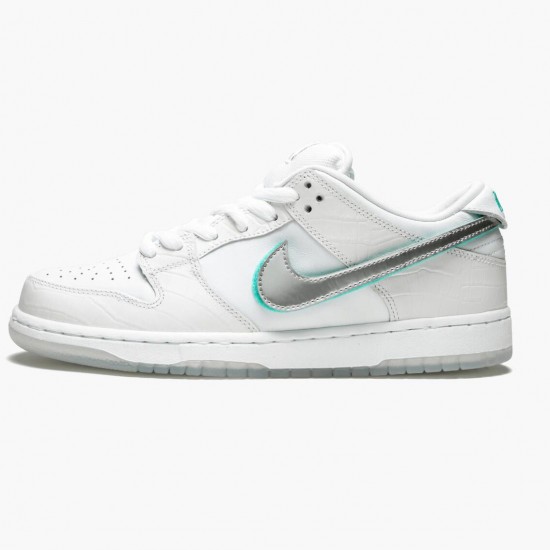 Nike SB Dunk Low Diamond Supply Co White Diamond BV1310 100 Women And Men Sports Shoes