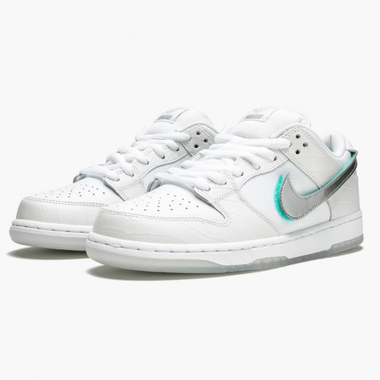 Nike SB Dunk Low Diamond Supply Co White Diamond BV1310 100 Women And Men Sports Shoes