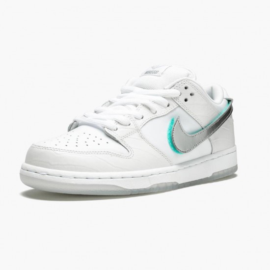 Nike SB Dunk Low Diamond Supply Co White Diamond BV1310 100 Women And Men Sports Shoes