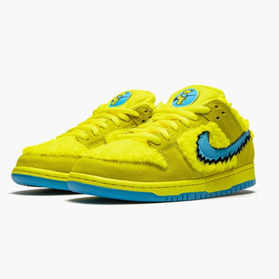 Nike SB Dunk Low Grateful Dead Bears Opti Yellow CJ5378 700 Women And Men Sports Shoes