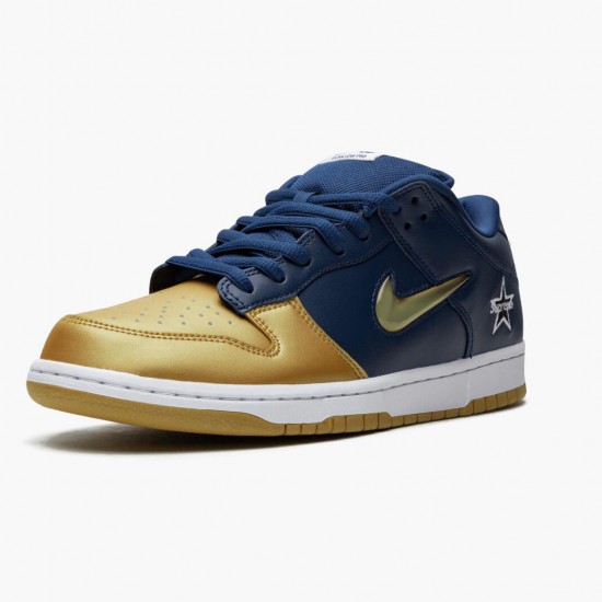 Nike SB Dunk Low Supreme Jewel Swoosh Gold CK3480 700 Mens Sports Shoes