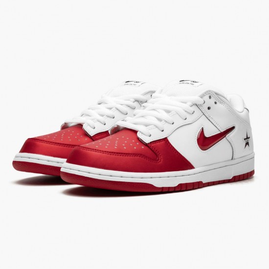 Nike SB Dunk Low Supreme Jewel Swoosh Red CK3480 600 Mens Sports Shoes