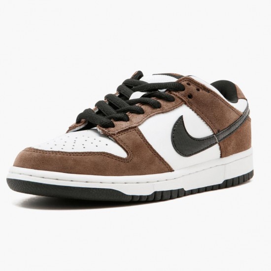 Nike SB Dunk Low White Black Trail End Brown 304292 102 Mens Sports Shoes