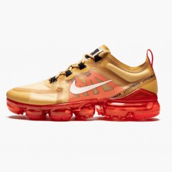 Nike Air VaporMax 2019 Club Gold Ember Glow AR6631 701 Mens Running Shoes 