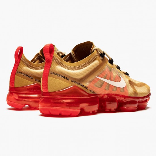 Nike Air VaporMax 2019 Club Gold Ember Glow AR6631 701 Mens Running Shoes 