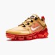 Nike Air VaporMax 2019 Club Gold Ember Glow AR6631 701 Mens Running Shoes 