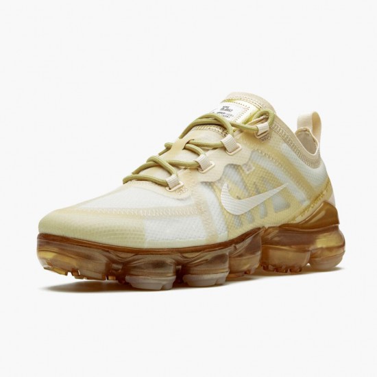 Nike Air VaporMax 2019 Cream Light Bone AR6632 101 Womens Running Shoes 