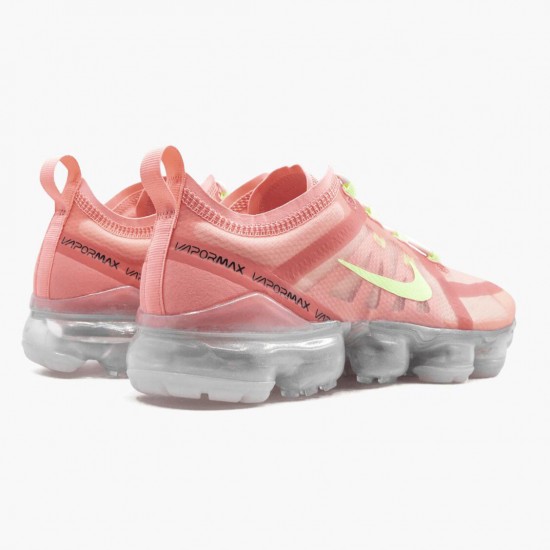 Nike Air VaporMax 2019 Pink Tint Barely Volt AR6632 602 Womens Running Shoes 