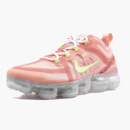 Nike Air VaporMax 2019 Pink Tint Barely Volt AR6632 602 Womens Running Shoes 