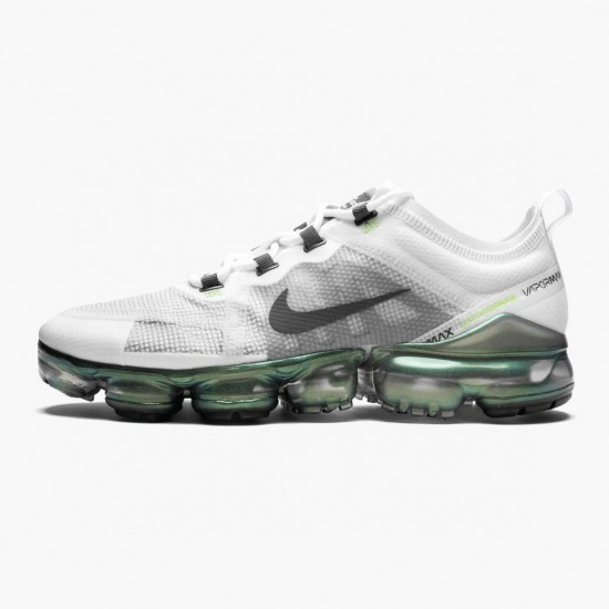 Nike Air VaporMax 2019 Premium White Platinum Tint Lime Blast AT6810 100 Women And Men Running Shoes 