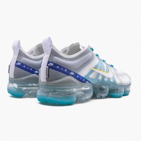 Nike Air VaporMax 2019 White University Gold Wolf Grey CI1240 102 Women And Men Running Shoes 