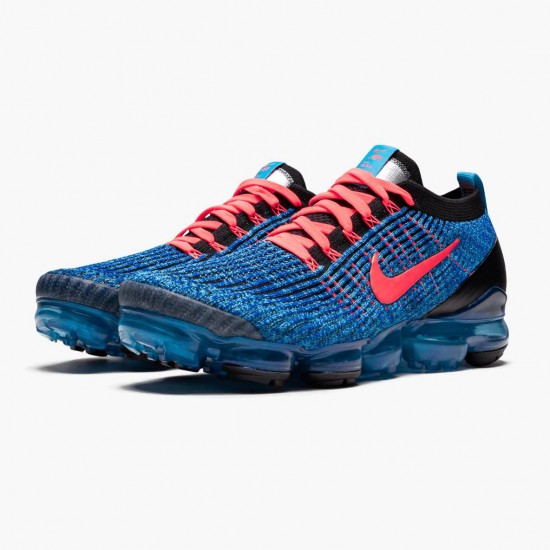 Nike Air VaporMax Flyknit 3 Blue Fury AJ6900 401 Mens Running Shoes 