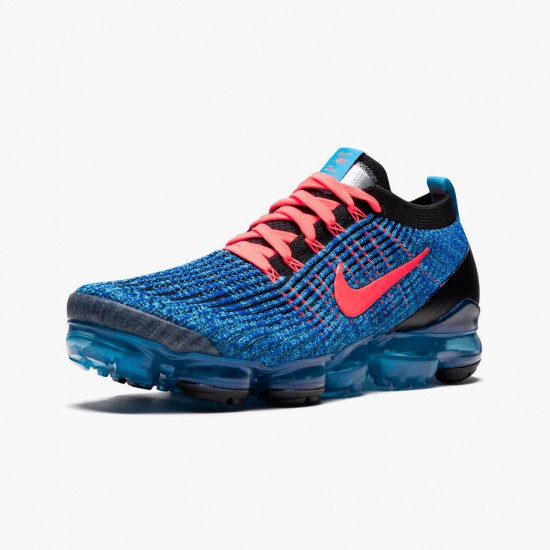 Nike Air VaporMax Flyknit 3 Blue Fury AJ6900 401 Mens Running Shoes 