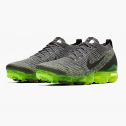 Nike Air VaporMax Flyknit 3 Gunsmoke Volt AJ6900 009 Mens Running Shoes 