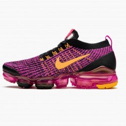 Nike Air VaporMax Flyknit 3 Laser Fuchsia Laser Orange AJ6910 600 Womens Running Shoes 