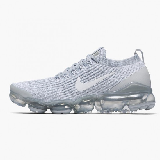 Nike Air VaporMax Flyknit 3 Pure Platinum  AJ6910 100 Women And Men Running Shoes 