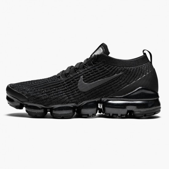 Nike Air VaporMax Flyknit 3 Triple Black AJ6910 002 Mens Running Shoes 