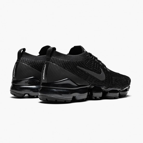 Nike Air VaporMax Flyknit 3 Triple Black AJ6910 002 Mens Running Shoes 