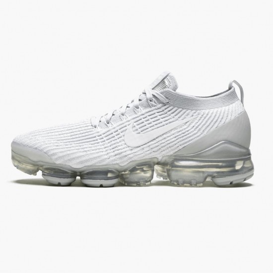 Nike Air VaporMax Flyknit 3 White Pure Platinum AJ6900 102 Women And Men Running Shoes 