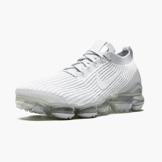 Nike Air VaporMax Flyknit 3 White Pure Platinum AJ6900 102 Women And Men Running Shoes 