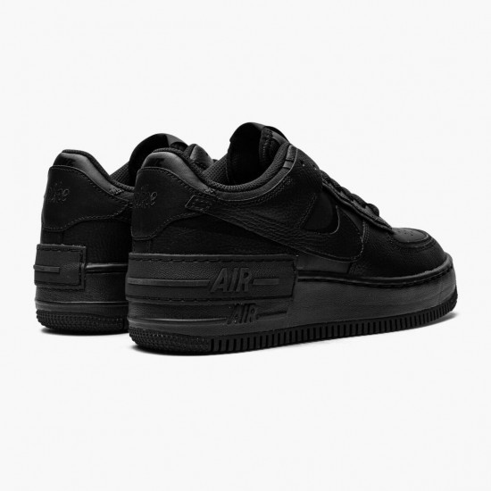 Wmns Air Force 1 Low Shadow "Triple Black" Running Shoes CI0919-001