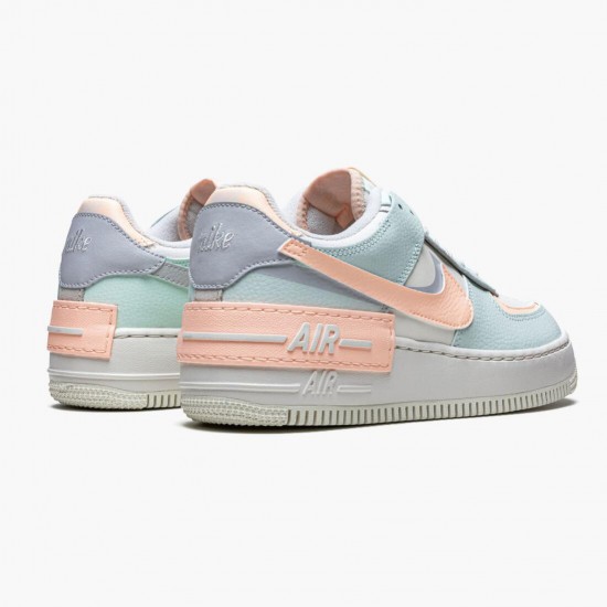 Wmns Air Force 1 Shadow Barely Green Crimson Tint Running Shoes CU8591 104