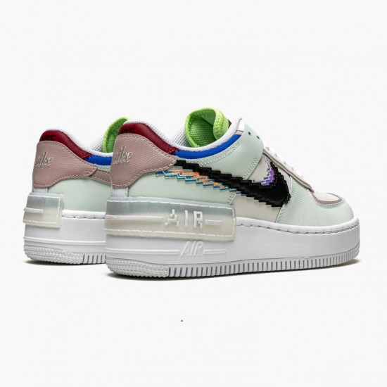 Wmns Air Force 1 Shadow SE Pixel Swoosh Running Shoes CV8480-300