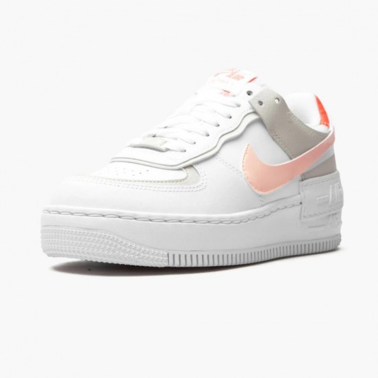 Wmns Air Force 1 Shadow White/Crimson Tint Running Shoes DH3896-100