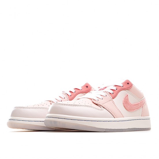 Air Jordan 1 Low Pink Beige DC0774-105 Women Men AJ1 Shoes