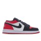 Air Jordan 1 Low Red Black Toe 553558-618 Women Men AJ1 Shoes