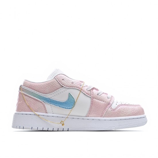 Air Jordan 1 Low White Pink 553560-130 Women AJ1 Shoes