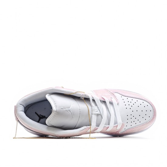 Air Jordan 1 Low White Pink 553560-130 Women AJ1 Shoes