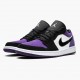 Air Jordan 1 Low "Court Purple" Unisex Basketball Shoes 553558 125 White/Black-Court Purple AJ1 Jordan Sneakers