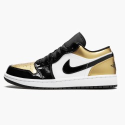 Air Jordan 1 Low "Gold Toe" Unisex Basketball Shoes CQ9447 700 Black/Gold-Black AJ1 Jordan Sneakers