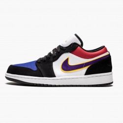 Air Jordan 1 Low "Lakers Top 3" Unisex Basketball Shoes CJ9216 051 Black/Field Purple-White AJ1 Jordan Sneakers