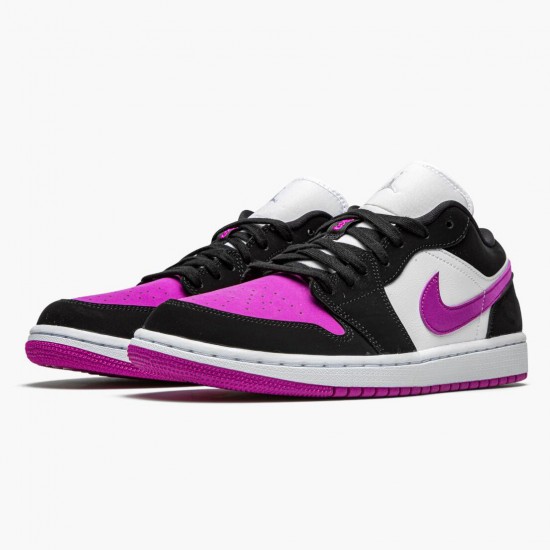 Air Jordan 1 Retro Low "Black Cactus Flower" Unisex Basketball Shoes DC0774 005 Black/White-Starfish AJ1 Jordan Sneakers