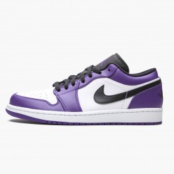 Air Jordan 1 Retro Low "Court Purple" Unisex Basketball Shoes 553558 500 Court Purple/Black-White AJ1 Jordan Sneakers