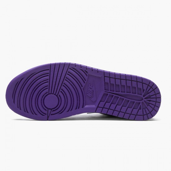 Air Jordan 1 Retro Low "Court Purple" Unisex Basketball Shoes 553558 500 Court Purple/Black-White AJ1 Jordan Sneakers