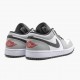 Air Jordan 1 Retro Low "Light Smoke Grey" Unisex Basketball Shoes 553558 030 Lt Smoke Grey/Gym Red-White AJ1 Jordan Sneakers