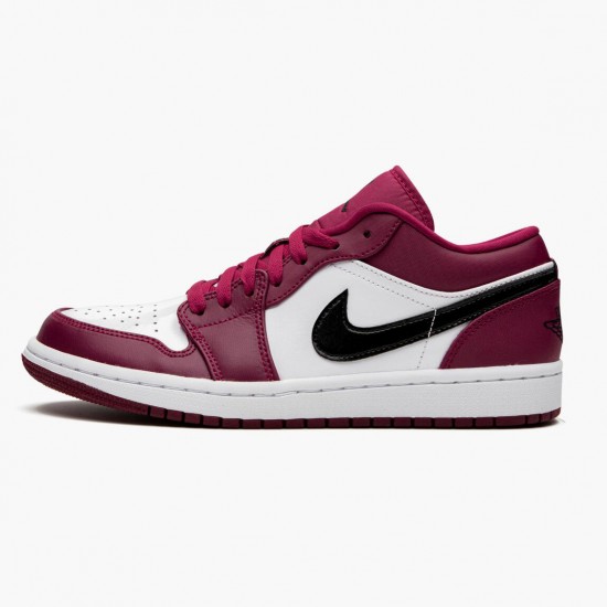 Air Jordan 1 Retro Low "Noble Red" Unisex Basketball Shoes 553558 604 Noble Red/Black-White AJ1 Jordan Sneakers