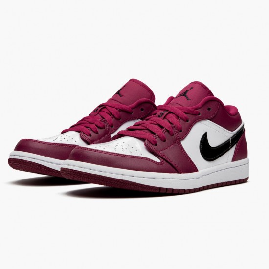 Air Jordan 1 Retro Low "Noble Red" Unisex Basketball Shoes 553558 604 Noble Red/Black-White AJ1 Jordan Sneakers