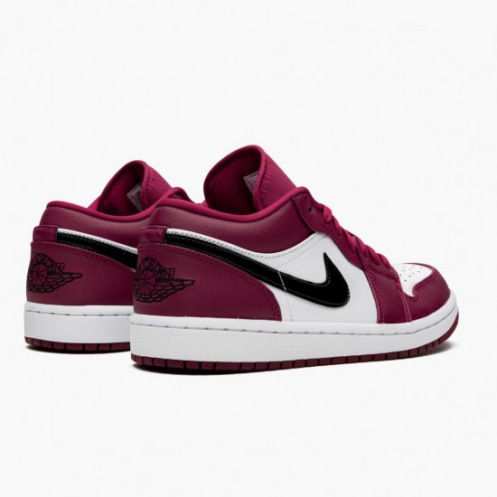 Air Jordan 1 Retro Low "Noble Red" Unisex Basketball Shoes 553558 604 Noble Red/Black-White AJ1 Jordan Sneakers