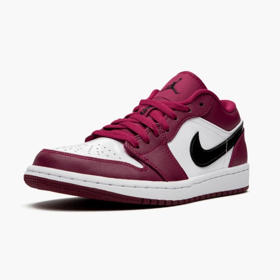 Air Jordan 1 Retro Low "Noble Red" Unisex Basketball Shoes 553558 604 Noble Red/Black-White AJ1 Jordan Sneakers