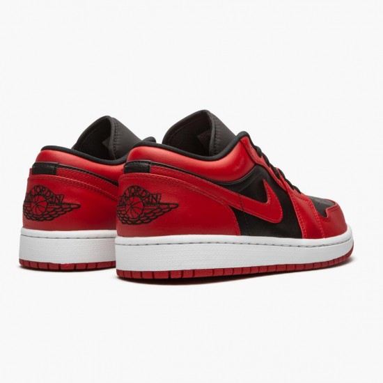 Air Jordan 1 Retro Low "Reverse Bred" Unisex Basketball Shoes 553558 606 Gym Red/Black-Gym Red-White AJ1 Jordan Sneakers